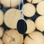 Seelenstein-Anhänger-Turmalin-Rohstein-Silber