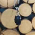 Seelenstein-Anhänger-Turmalin-Rohstein-Silber