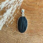 Seelenstein-Anhänger-Turmalin-Rohstein-Silber