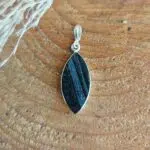 Seelenstein-Anhänger-Turmalin-Rohstein-Silber