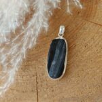 Seelenstein-Anhänger-Turmalin-Rohstein-Silber