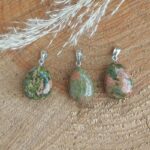 Seelenstein-Anhänger-Unakit-Trommelstein-Tropfen-2 Seelenstein-Anhänger-Unakit-Trommelstein-Tropfen