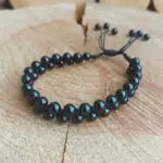 Seelenstein-Armband-Achat-schwarz-Perlen-doppelreihig1 Seelenstein-Armband-Achat-schwarz-Perlen-doppelreihig