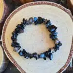 Seelenstein-Armband-Achat-schwarz-Splitter