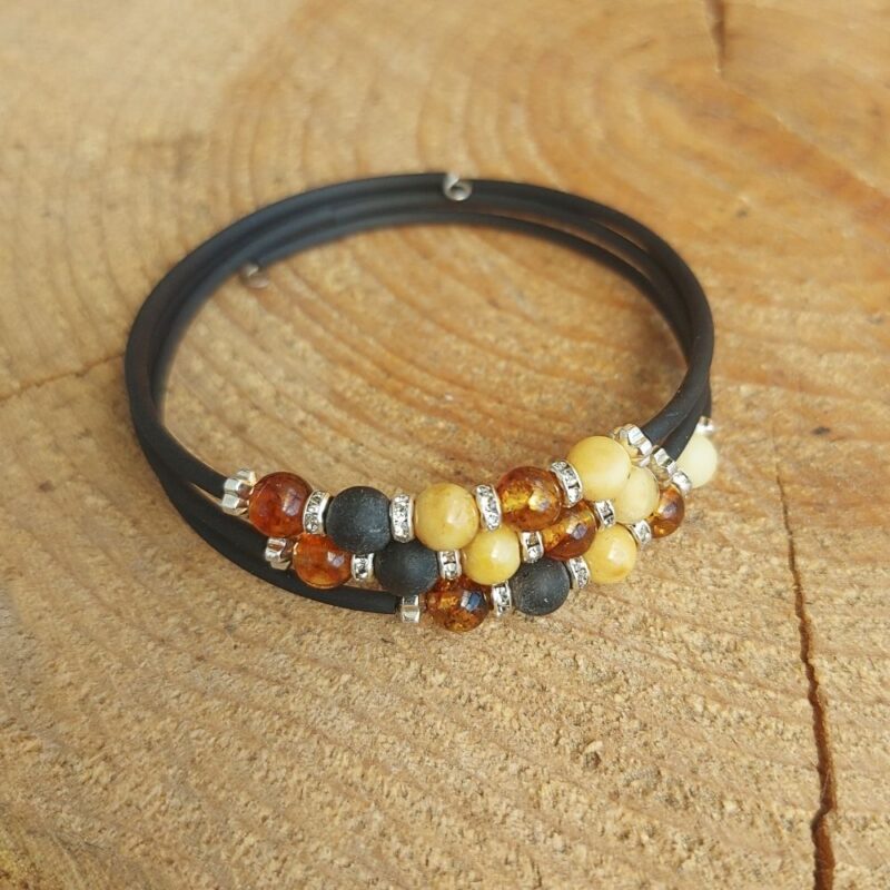 Seelenstein-Armband-Bernstein-Mix-verstellbar