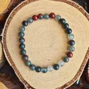 Seelenstein-Armband-Blutstein-Perlen
