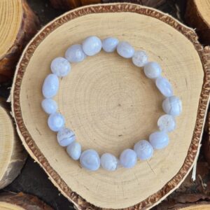 Seelenstein-Armband-Chalcedon-Trommelstein