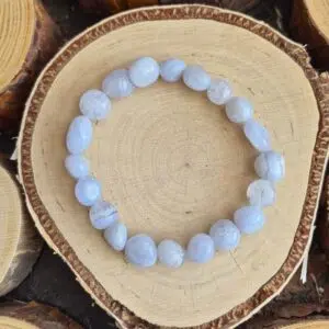 Seelenstein-Armband-Chalcedon-Trommelstein