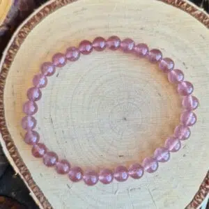 Seelenstein-Armband-Erdbeer-Quarz-Perlen