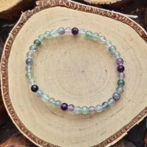 Seelenstein-Armband-Fluorit-Regenbogen-Perlen