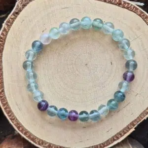Seelenstein-Armband-Fluorit-Regenbogen-Perlen