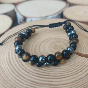 Seelenstein-Armband-Hämatit-Obsidian-Tigerauge