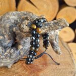 Seelenstein-Armband-Hämatit-Obsidian-Tigerauge