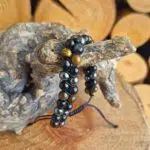 Seelenstein-Armband-Hämatit-Obsidian-Tigerauge