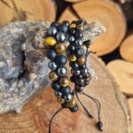 Seelenstein-Armband-Hämatit-Obsidian-Tigerauge