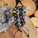 Seelenstein-Armband-Hämatit-Obsidian-Tigerauge