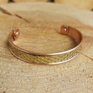 Seelenstein-Armband-Kupfer-Blume-des-Lebens