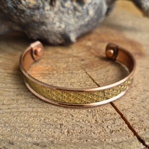 Seelenstein-Armband-Kupfer-Blume-des-Lebens