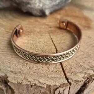 Seelenstein-Armband-Kupfer-Doppelhelix
