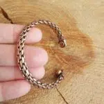 Seelenstein-Armband-Kupfer-geflochten