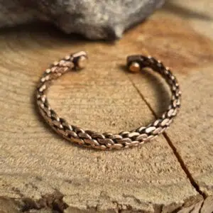 Seelenstein-Armband-Kupfer-geflochten