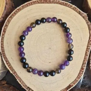 Seelenstein-Armband-Mix-Turmalin-Rauchquarz-Amethyst