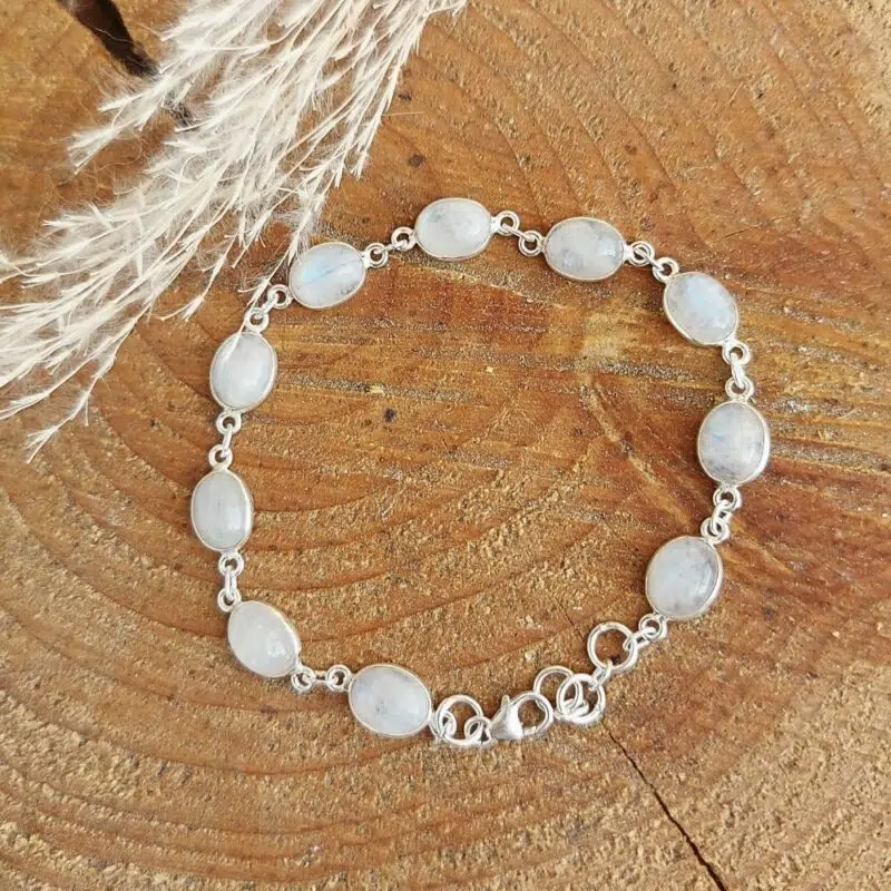 Seelenstein-Armband-Mondstein-Silber