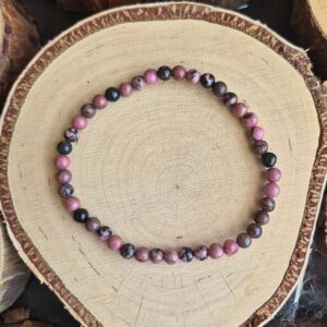 Seelenstein-Armband-Rhodonit-Perlen