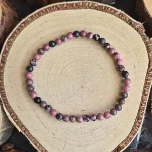 Seelenstein-Armband-Rhodonit-Perlen