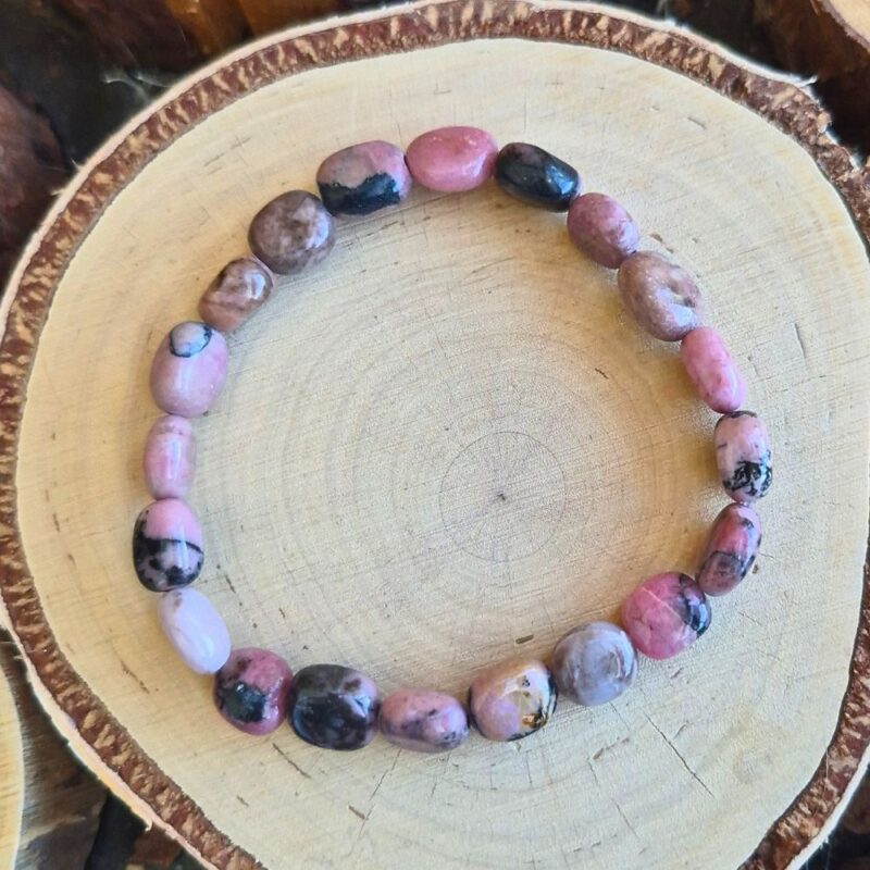 Seelenstein-Armband-Rhodonit-Trommelsteine-3 Seelenstein-Armband-Rhodonit