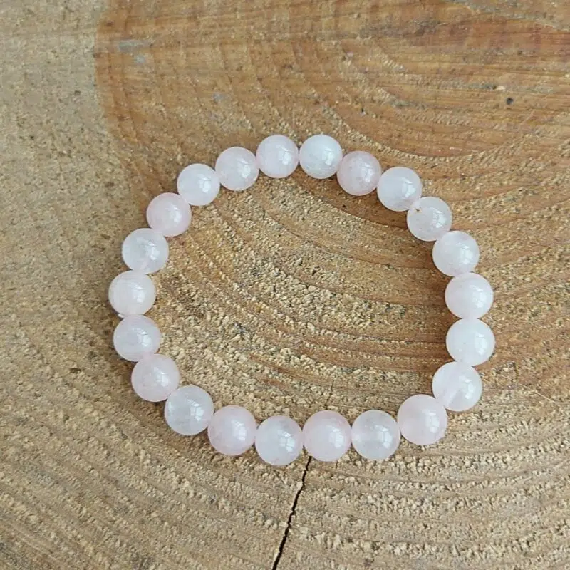 Seelenstein-Armband-Rosenquarz-Perlen