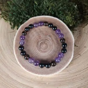 Seelenstein-Armband-Turmalin-Rauchquarz-Amethyst