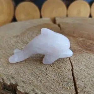 Seelenstein-Figur-Rsoenquarz-Delfin