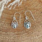 Seelenstein-Ohrringe-Aquamarin-Blume-Silber