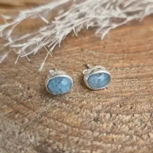 Seelenstein-Ohrringe-Aquamarin-Silber-Stecker-oval