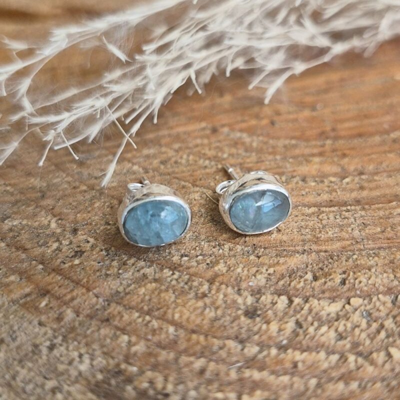 Seelenstein-Ohrringe-Aquamarin-Silber-Stecker-oval
