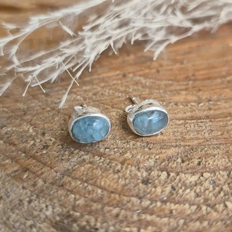 Seelenstein-Ohrringe-Aquamarin-Silber-Stecker-oval