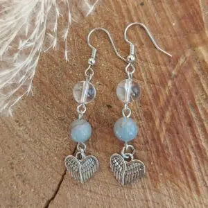 Seelenstein-Ohrringe-Bergkristall-Angelit-Perlen