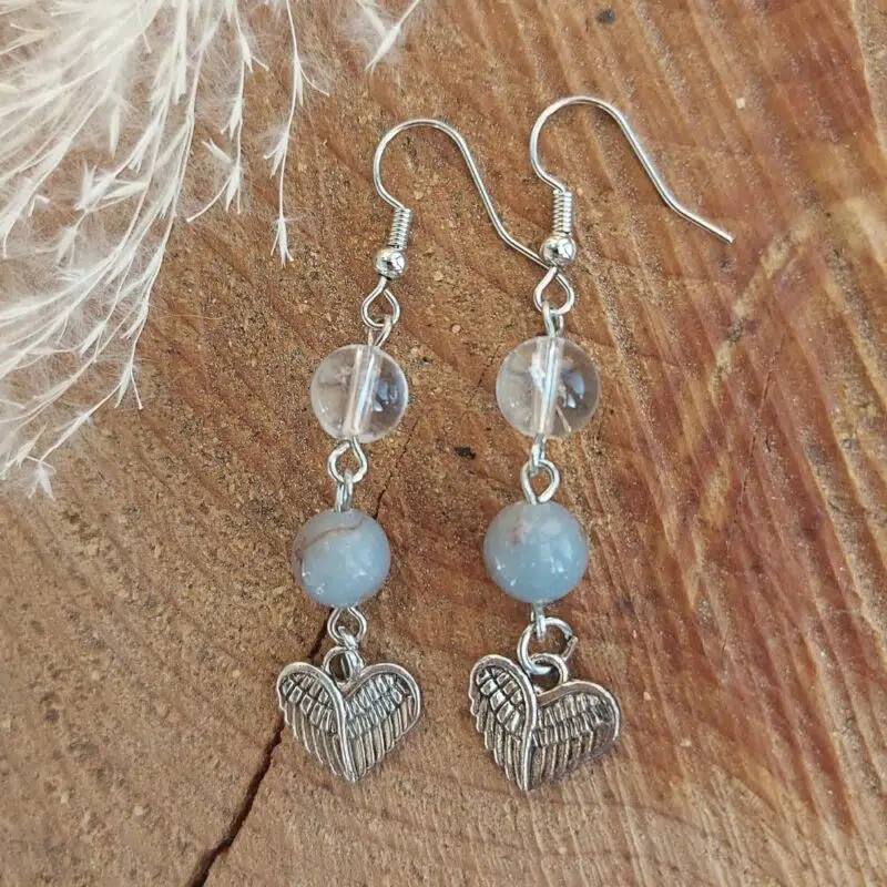 Seelenstein-Ohrringe-Bergkristall-Angelit-Perlen