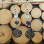 Seelenstein-Ohrringe-FluoritAmethyst-Perlen-BdL1