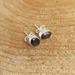 Seelenstein-Ohrringe-Rauchquarz-Stecker-Silber