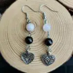 Seelenstein-Ohrringe-Rosenquar-Granat-Perlen2 Seelenstein-Ohrringe-Rosenquar-Granat-Perlen