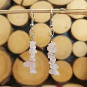 Seelenstein-Ohrringe-Rosenquarz-Chips1