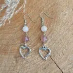 Seelenstein-Ohrringe-Rosenquarz-Erdbeerquarz-Herz-Perlen-1
