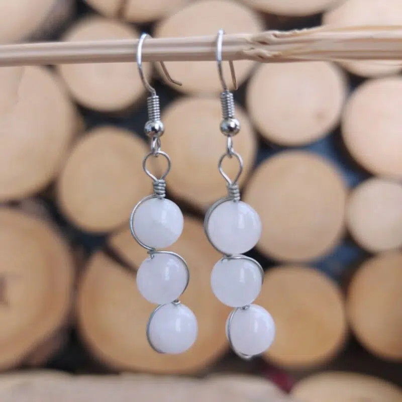 Seelenstein-Ohrringe-Rosenquarz-Perlen1