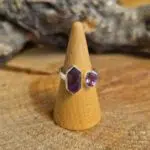 Amethyst Ring Silber, Heilstein Schmuck in Lila