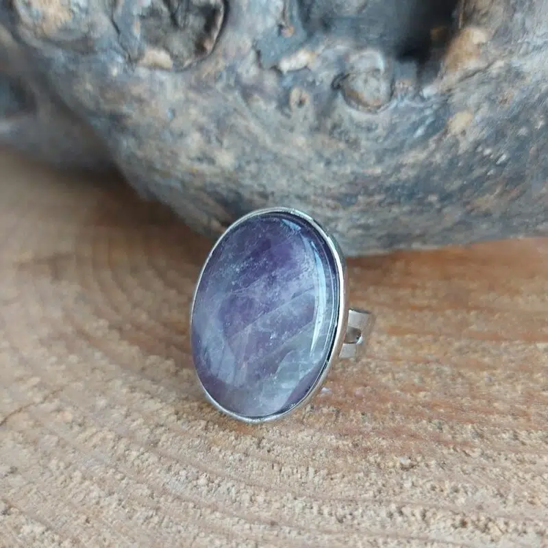 Seelenstein-Ring-Amethyst-oval-versilbert