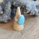 Seelenstein-Ring-Angelit-Silber