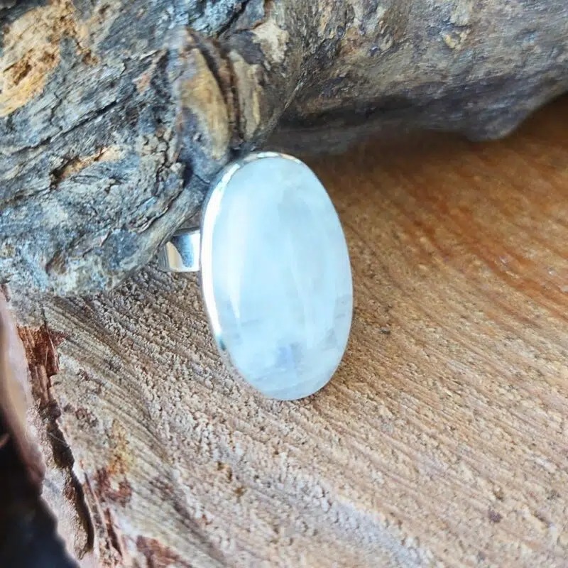 Seelenstein-Ring-Mondstein-Silber