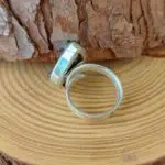 Seelenstein-Ring-Turmalin-Roh-Silber